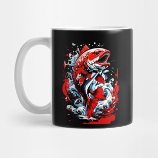 salmon graffiti illustration Mug